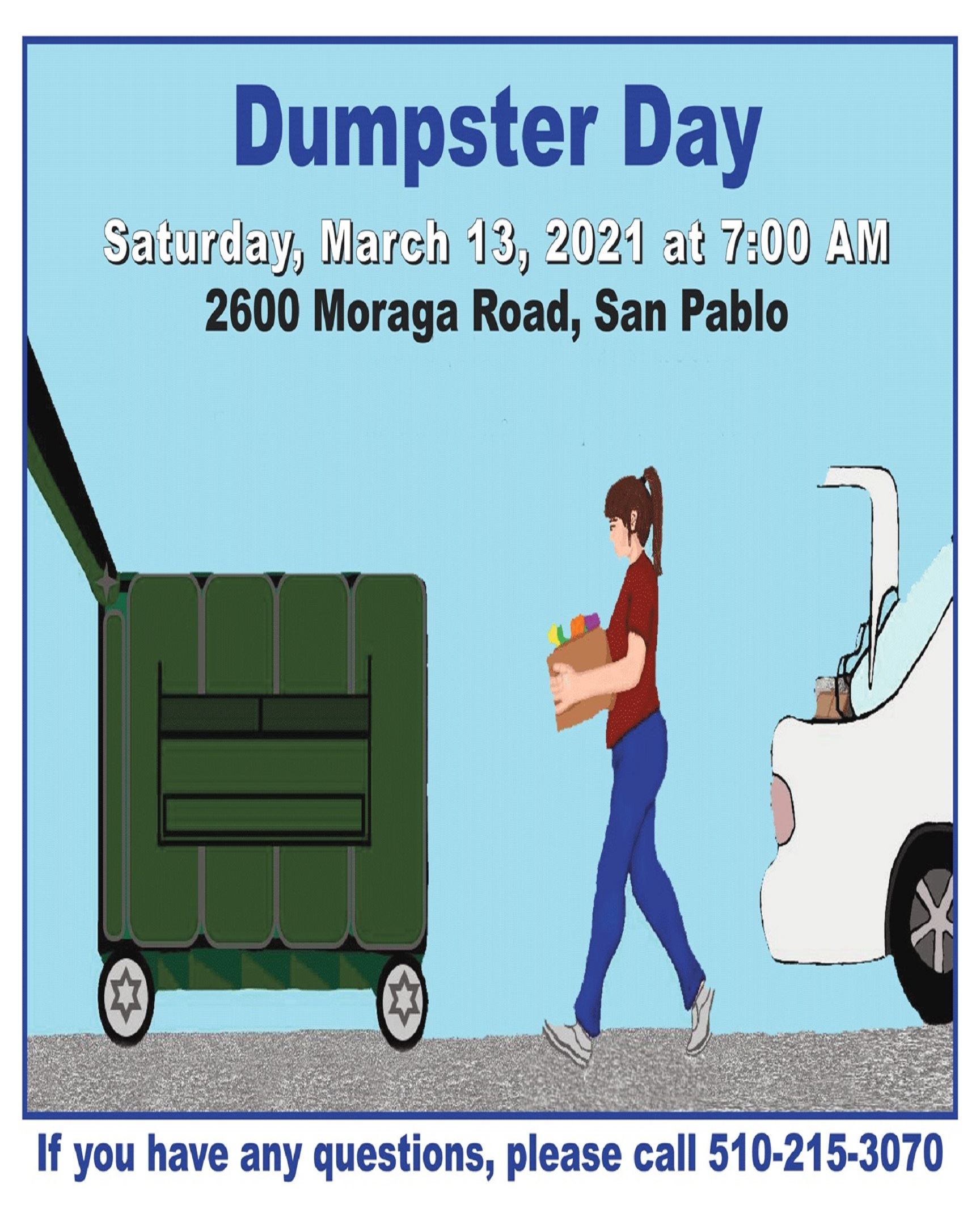 Dumpster Day March 13, 2021