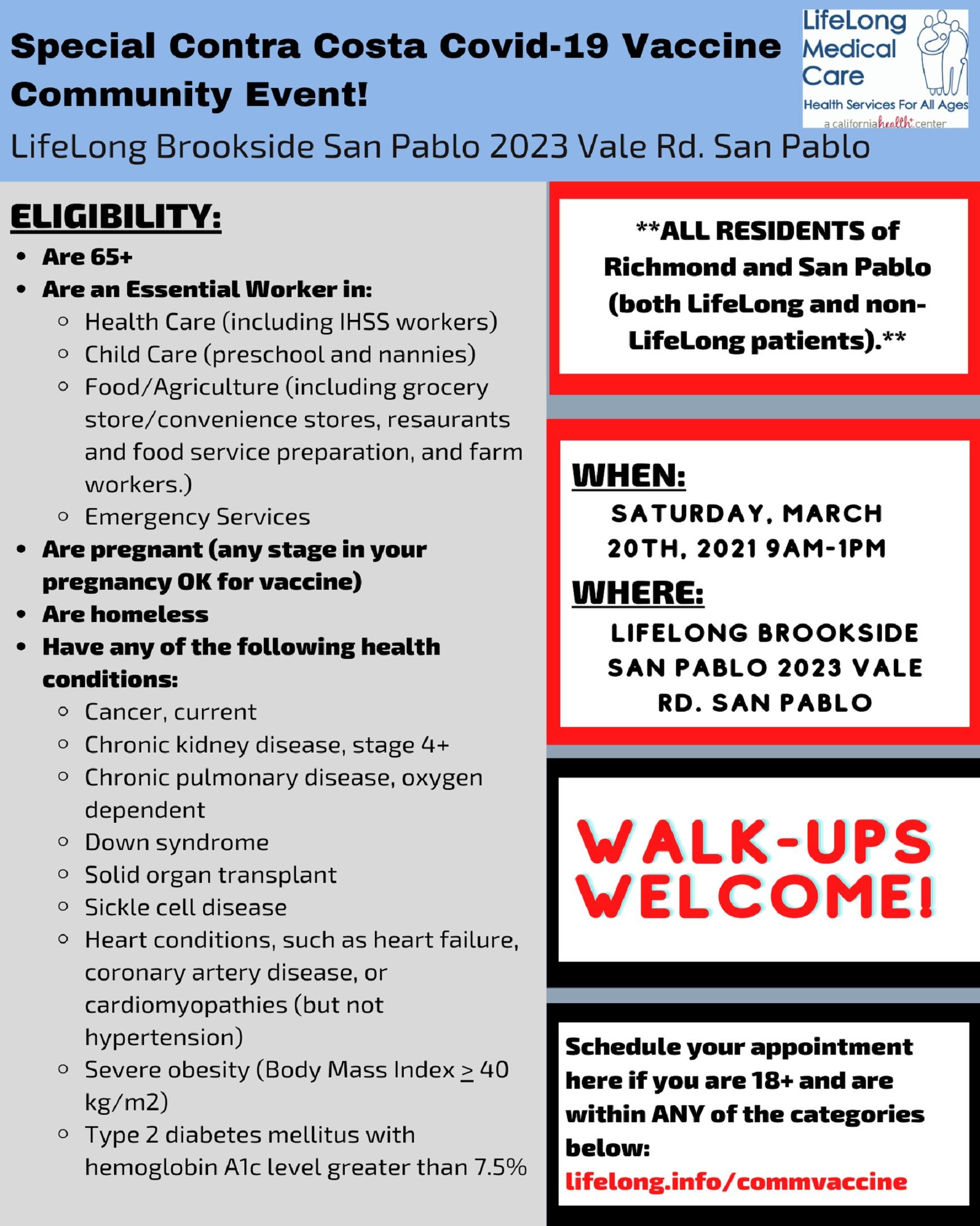 LifeLong Covid-19 Vaccine Event