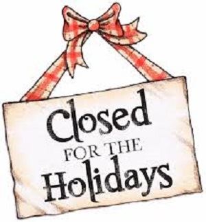Closed for the Holidays 300